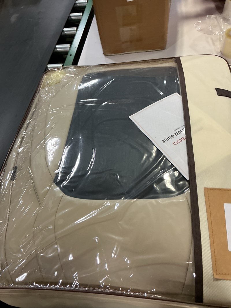 Condition photo showing New/Like New for FREESOO Breathable Leather Seat Covers Full Set Universal Fits for Altima Rogue Waterproof - Beige