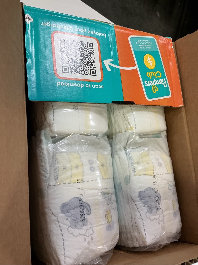 Condition photo showing New/Like New for pampers swaddlers diapers, size 0 (up to 10 lbs), 140 count, absorbent, keeps baby dry and comfortable, skin safe disposable baby diaper (packaging may vary) newborn 140