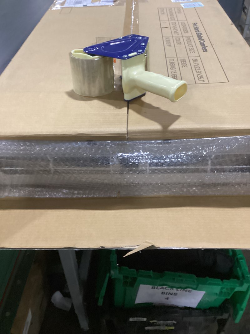 Condition photo showing New/Like New for Collapsible Dog Crate for Large Dogs - 36" L Heavy Duty Dog Kennel No Tools Required with 4 Sides Steel Foldable Cage for Dogs Indoor Furniture, Portable Carrier with 2 Smooth Wheels, Beige