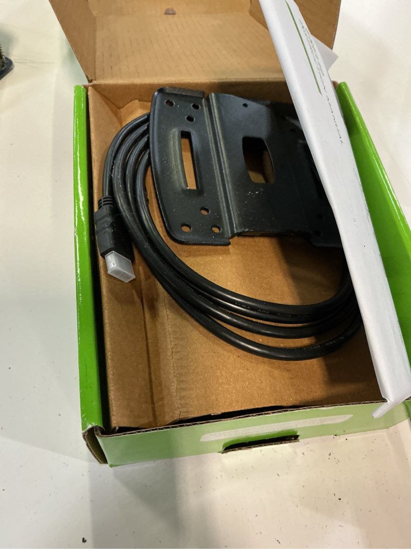 Condition photo showing As Is for sanus vuepoint full-motion tv mount for tvs 13"-40" up to 50lbs comes with 6' 4k hdmi cable tilts, swivels and extends 10" from the wall - fsf110kit
