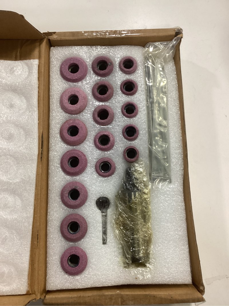Condition photo showing As Is for 18mm to 34mm Stones Engine Valve Seat Grinding 7/16" Thread | 34pcs Stones + Holder + 7pcs Pilots | Compatible Japanese Valve Small Engine Bike Quad etc