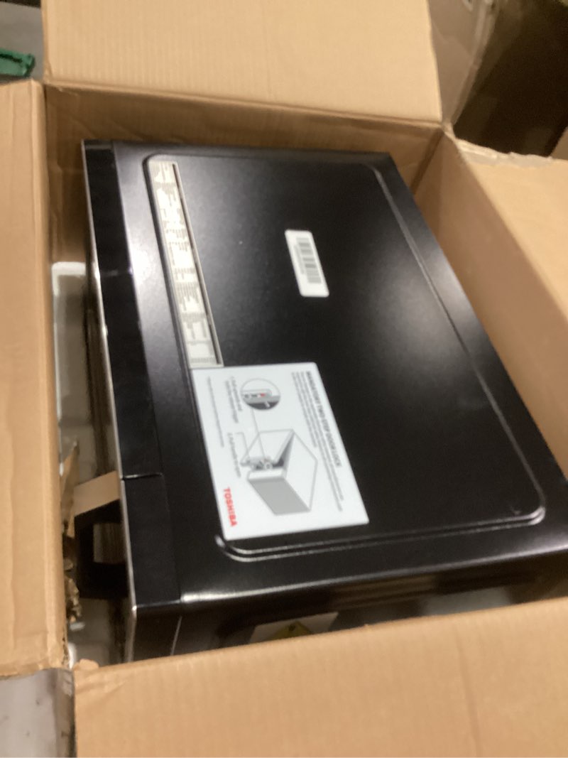Condition photo showing Good Condition for TOSHIBA EM131A5C-SS Countertop Microwave Ovens 1.2 Cu Ft with 12.4" Removable Turntable Smart Humidity Sensor, 12 Auto Menus Mute Function ECO Mode Easy Clean Interior, 1000W, Silver 1.20 Cu.ft