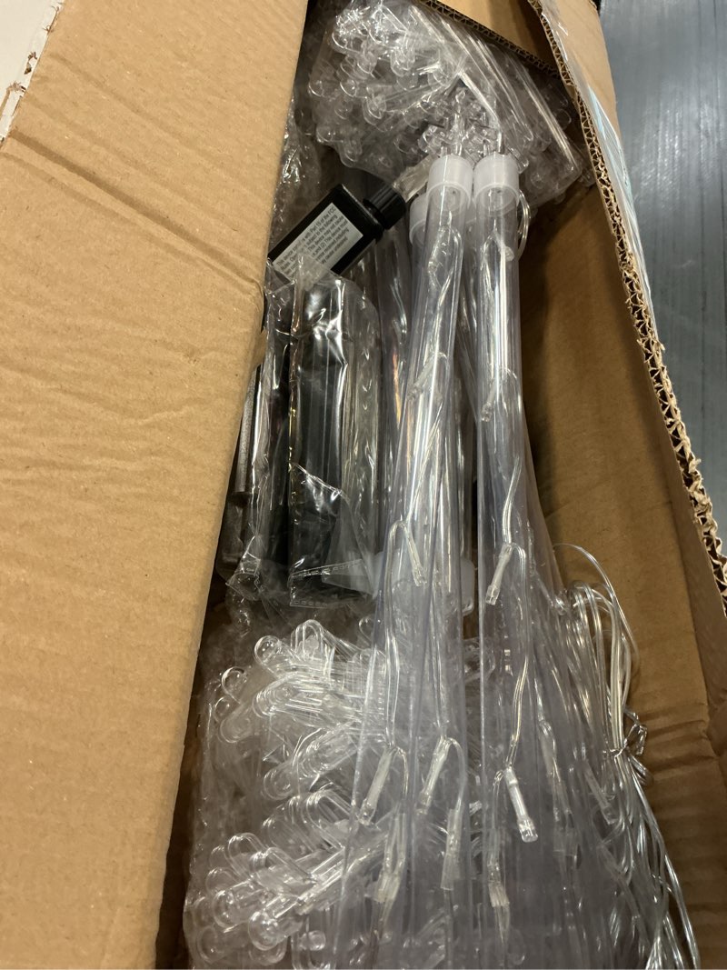 Condition photo showing As Is for Retisee 10 Pack Snowflake Christmas Lights for Pathway Markers Lights Outdoor 27'' Peppermint Snowflake Pathway Decorations with Bows for Holiday Yard Lawn Walkway(Warm White) Warm White Snowflake