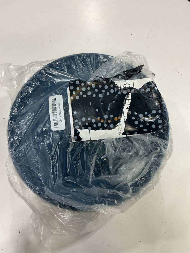 Condition photo showing New/Like New for 11 inch large wheat straw plates, deep dinner plates set of 6, unbreakable plastic plates reusable, microwave and dishwasher safe for family kitchen & outdoor dining, dark blue dark blue 11 inch