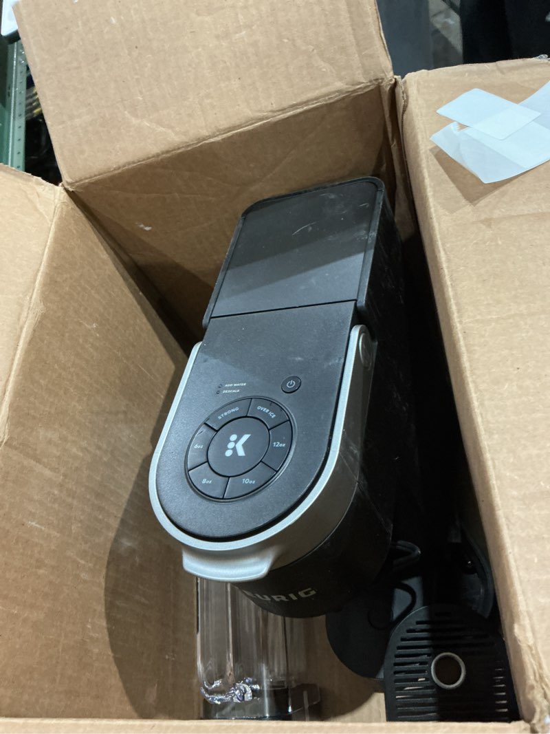 Condition photo showing As Is for keurig k-supreme single serve k-cup pod coffee maker, multistream technology, 4 brew sizes, 66oz dual-position removable reservoir, black black coffee maker