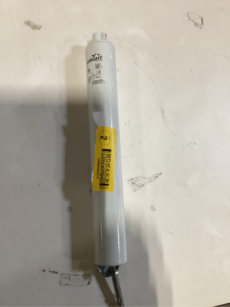 Condition photo showing As Is for light duty pneumatic screen and storm door closer, white