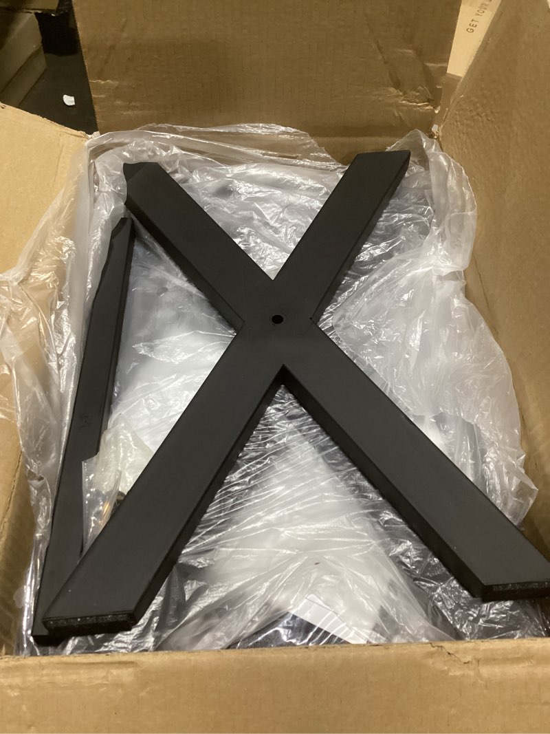 Condition photo showing Good Condition for IBUYKE Square Makeup Stool with X-Leg Foot Rest, Linen Footrest, Ottoman Seat, Multi-Use as Small Side Table, for Bedroom, Living Room, Dark Gray LG-70G 17.72"-Linen Dark Grey