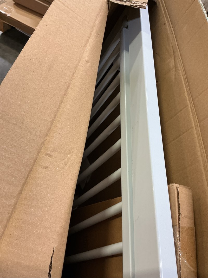 Condition photo showing As Is for Fairy Baby 40.5" Extra Tall Baby Gate for Stairs Doorways, Fits 29.5" to 40.5" Wide Openings, Auto Close Extra Wide Dog Gate Indoor for The House, Metal Pressure Mounted Pet Cat Gate for Kids, White 29.6"-40.5"