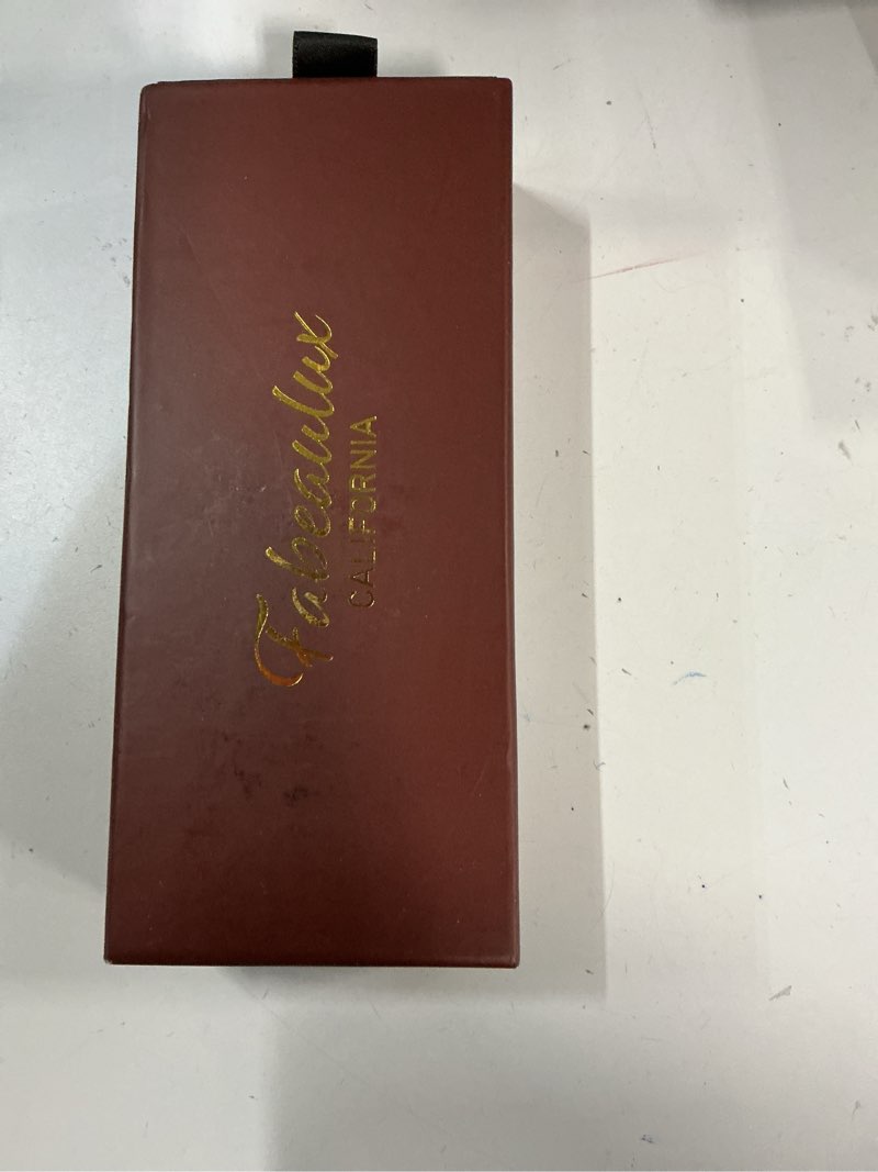 Condition photo showing New/Like New for Premium Clear Round Blue Light Blocking Glasses with Wood Temple, Clip-On Compatible Frame, Unisex Design Gold Amber Orange Night Blue Blocker