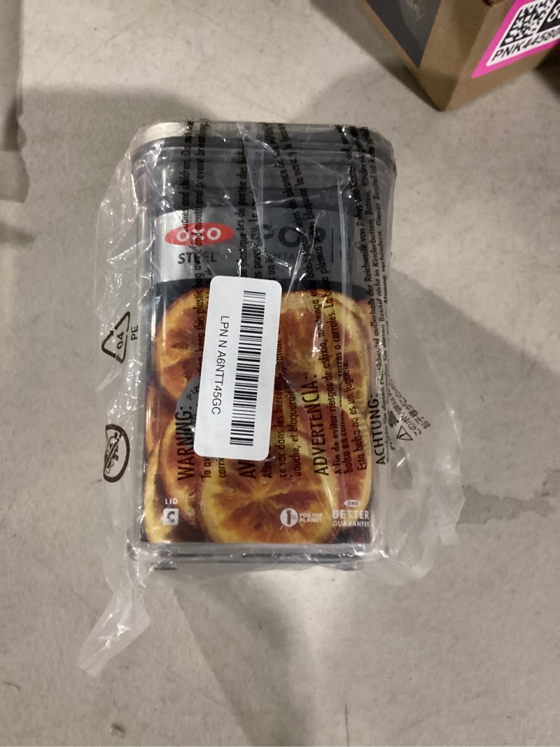 Condition photo showing Good Condition for OXO Steel POP Container Small Square Short (1.1 Qt/1 L) - Airtight Food Storage - Ideal for Brown Sugar, Tea,Grey 1.1 QT/1 L Storage