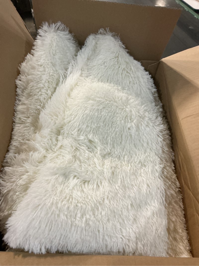 Condition photo showing Good Condition for 5x7ft Fluffy Fuzzy Area Rug for Living Room Bedroom, Ultra Soft Rugs for Living Room, Modern Shaggy Carpets Rug for Boys Girls Dorm Nursery Home Decor Aesthetic, Upgrade Non-Slip Durable, Cream White 5x7ft Cream White