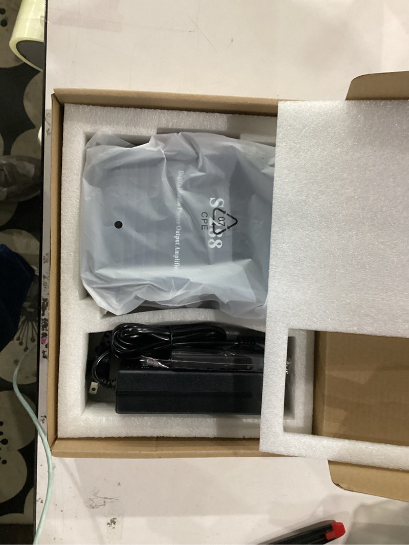 Condition photo showing New/Like New for 4 Channel Bluetooth 5.0 Stereo Amplifier, 50Wx4 HiFi Power Amp, 1200W Max, USB/SD/FM, Class D Home Audio Receiver for Home Theater & Karaoke, Includes Remote & Power Adapter 4.0 CH (With FM)