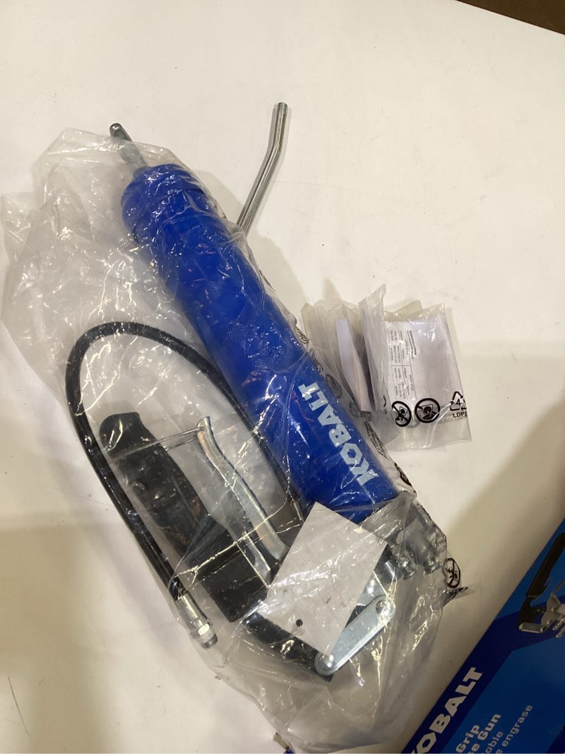 Condition photo showing As Is for kobalt lever manual grease guns 18-in