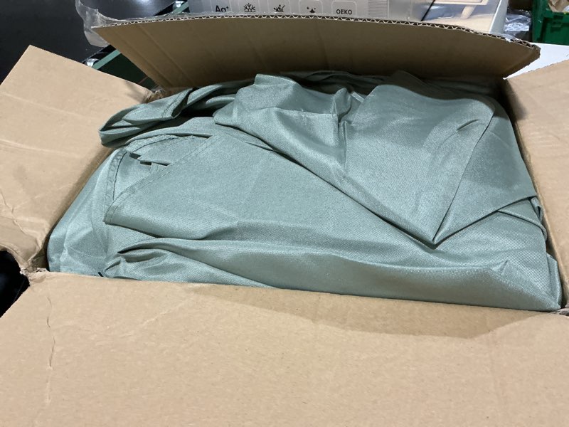Condition photo showing Good Condition for fitable 6 pack sage green round tablecloths - 108 inches round - wrinkle and stain resistant fabric table clothes, washable polyester table covers for wedding, party, banquet, formal events sage green 108 in round, 6 pack