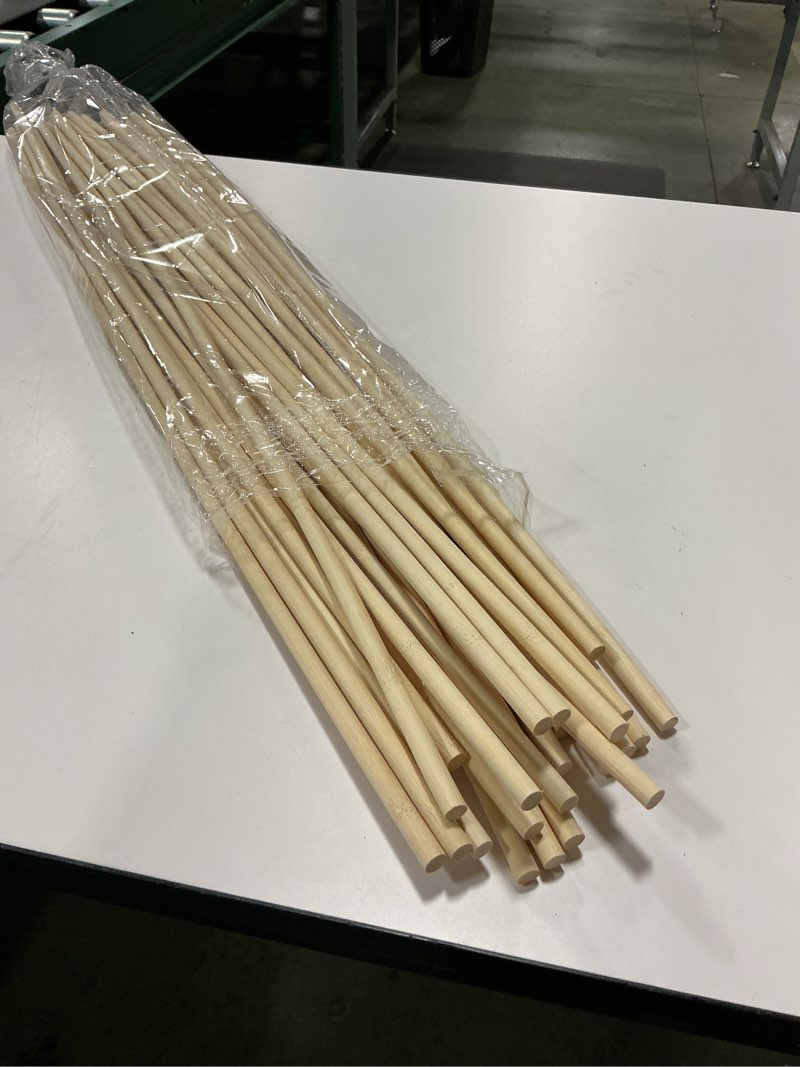 Condition photo showing As Is for 30PCS Bamboo Dowel Rods for Crafts – 3/8 x 36 Inch Dowel Rods Unfinished Wooden Sticks for Crafting Bamboo Long Sticks for DIY Projects