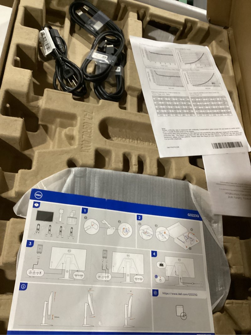 Condition photo showing As Is for Dell G3223Q Gaming Monitor - 32-Inch 4K Ultra UHD (3840x2160), 144Hz 1Ms Display, AMD FreeSync+NVIDIA G-SYNC Compatible, Height/Swivel/Tilt Adjustability, 3Yr Advanced Exchange - Black 32 Inches G3223Q Non-Curved