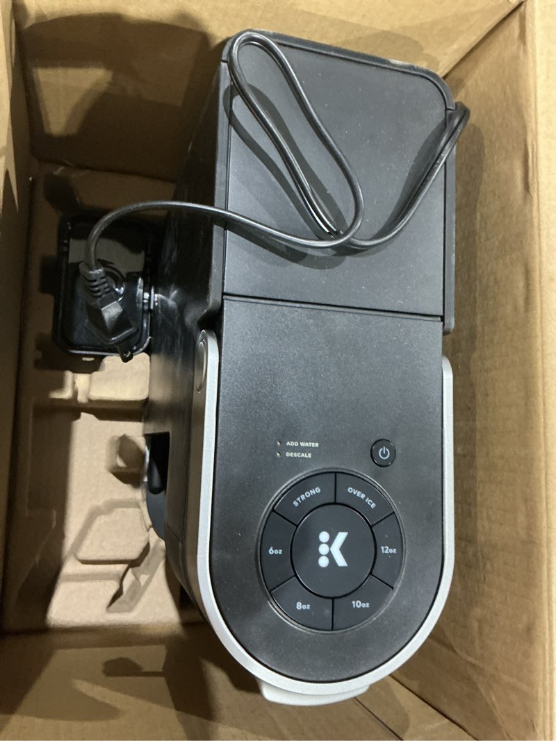 Condition photo showing As Is for keurig k-supreme single serve k-cup pod coffee maker, multistream technology, 4 brew sizes, 66oz dual-position removable reservoir, black black coffee maker