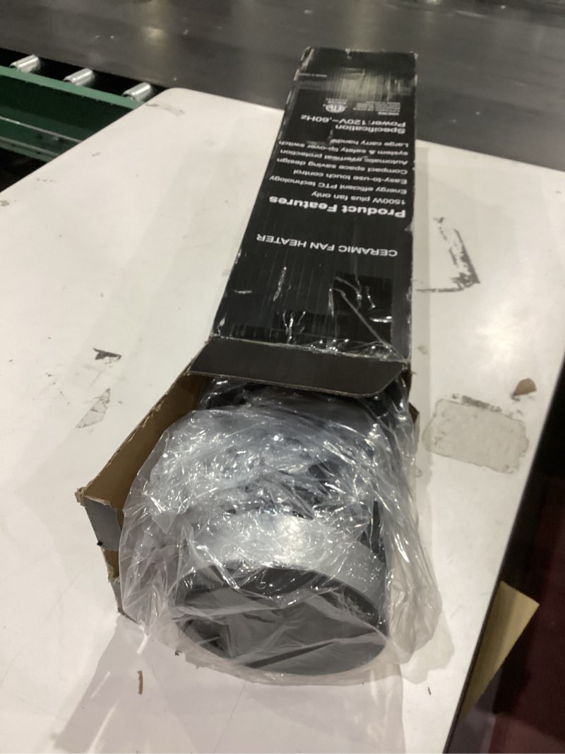 Condition photo showing As Is for Space Heater for Indoor Use with Remote - 70° Oscillating Tower Electric Heater, 24 Inchs, 12H Timer, 1500W Quiet PTC Ceramic Heating with Thermostat, Fast Safety Heat for Office, Home, Bedroom