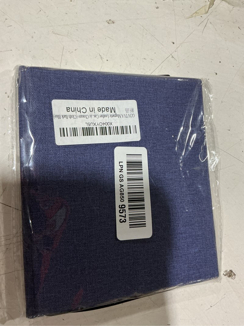 Condition photo showing New/Like New for magnetic leather case for 7'' onyx boox go 7 / boox tablet go color 7 (gen ii/gen i 2025/2024) /boox page ultra-thin lightweight cover with auto sleep/wake & magnetic closure (cloth bark blue)