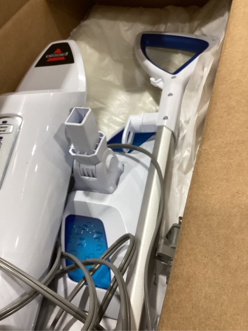 Condition photo showing As Is for Bissell Power Fresh Steam Mop with Natural Sanitization, Floor Steamer, Tile Cleaner, and Hard Wood Floor Cleaner with Flip-Down Easy Scrubber, 1940A PowerFresh Steam Mop