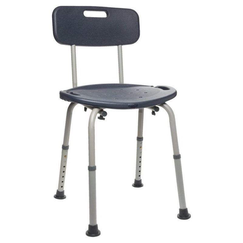 equate bath & shower chair with back – 350 lb capacity, for elderly & disabled 