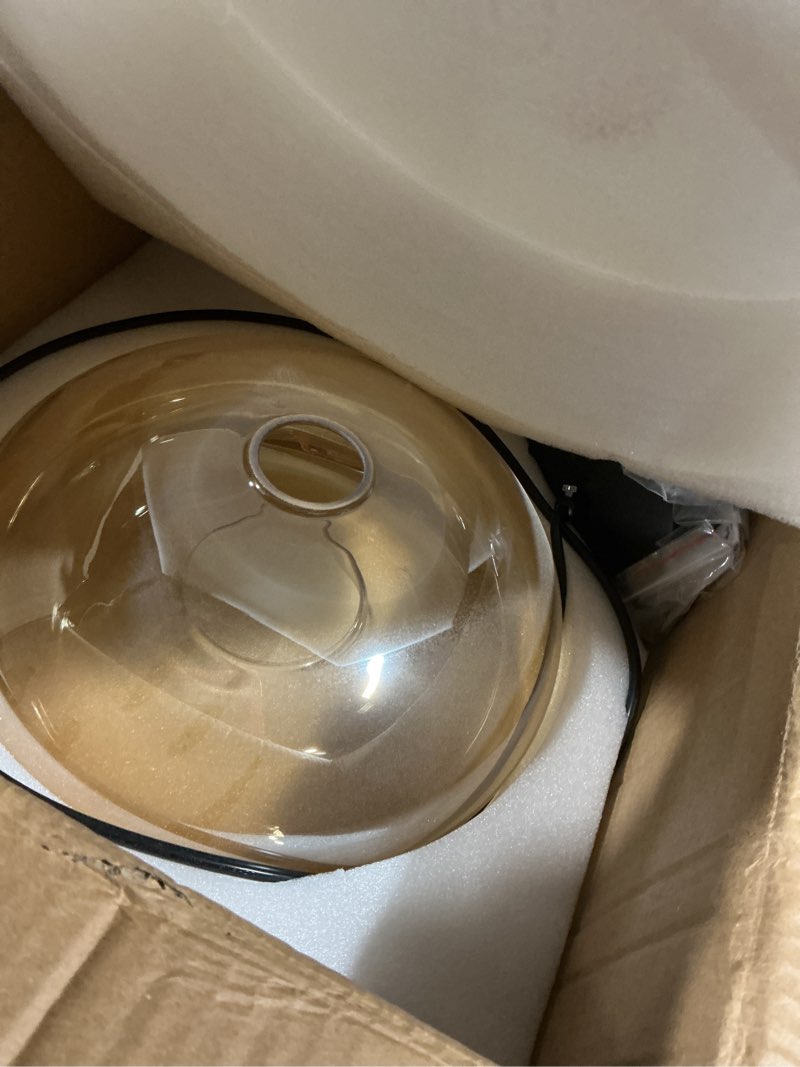 Condition photo showing Good Condition for GLAMIGHT Glass Pendant Light...ng Room Light Fixture(Amber)