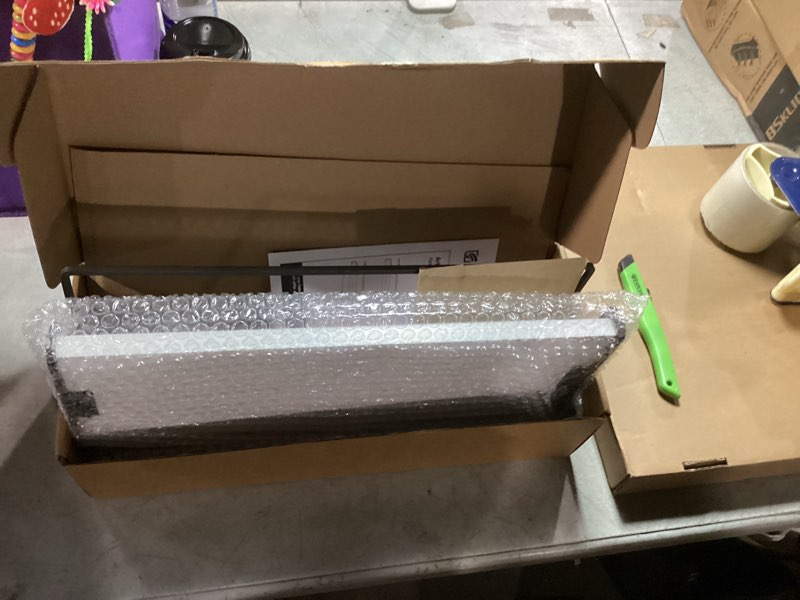 Condition photo showing New/Like New for Forbena White Floating Shelves for Bathroom Organizer Over Toilet, Bathroom Shelves Wall Mounted with Towel Rack, Corner Wall Shelf for Bedroom Decor Kitchen Storage (White-Dark Grey, Set of 2) 2. White-dark Grey