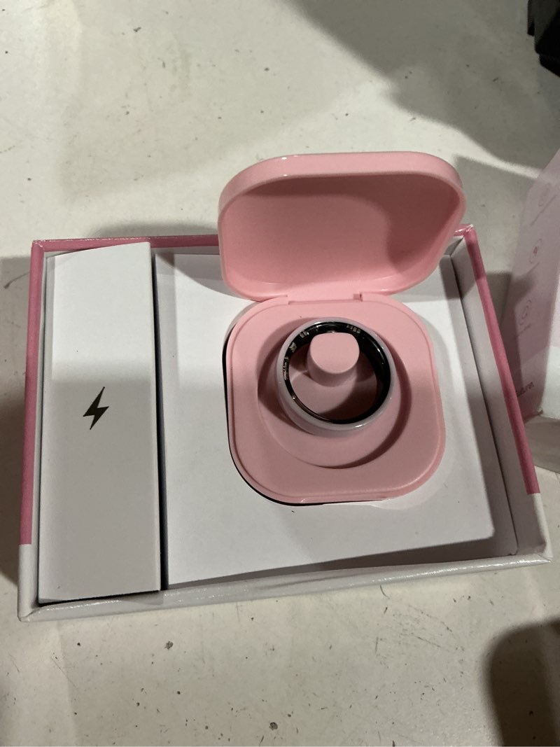 Condition photo showing Good Condition for colmi r02 smart ring for women, health tracker & 5atm. (pink ceramic, 9#) | no subscription fee & skin temperature, heart rate, blood oxygen, sleep health monitoring, sports tracking, menstrual cycle.