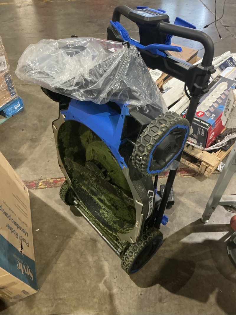 Condition photo showing As Is for kobalt 40-volt 21-in brushless battery push lawn mower 6 ah (battery and charger included)