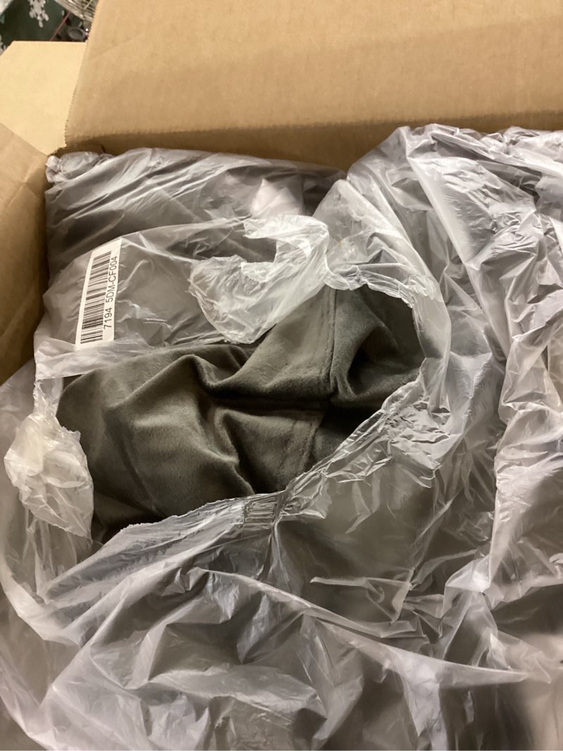Condition photo showing As Is for Chill Sack Bean Bag Chair Cover, 5-Feet, Microsuede - Charcoal 5-feet Microsuede - Charcoal - Cover Only