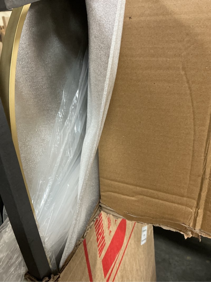 Condition photo showing New/Like New for rowjut floor mirror arched full length mirrors, mirror full length standing hanging or leaning against wall, 59"x18" large full body and wall mounted mirror for bedroom living room, gold gold 59"l x 18"w
