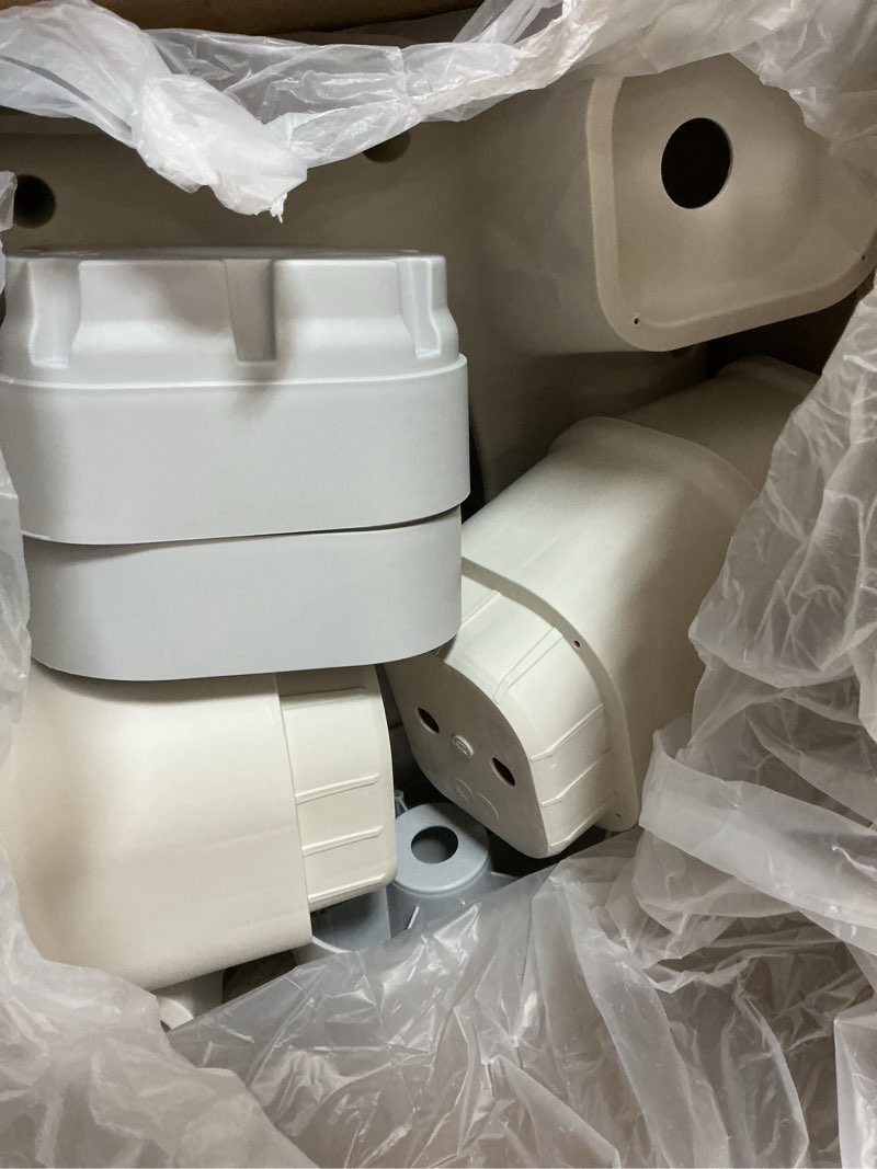 Condition photo showing Good Condition for Bedside Commode, Upgraded Safety Commode Toilet for Elderly Disabled, Potty Chair for Adult with Enlarged Arms, Height Adjustable, 900lbs Heavy Duty Bedside Commodes for Seniors Upgraded Safety-gray-white