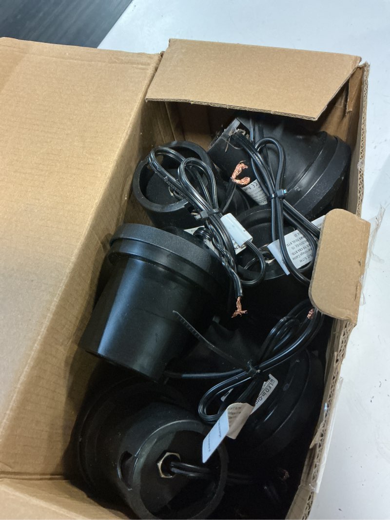 Condition photo showing Good Condition for sunvie 5w low voltage landscape lighting anti-glare outdoor in-ground lights 3000k well lights low voltage with wire connectors waterproof led landscape lighting for pathway garden, 12 pack