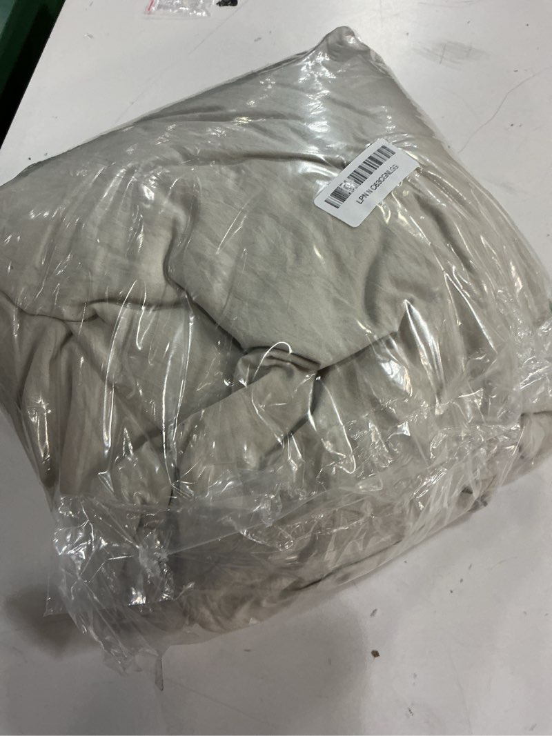 Condition photo showing As Is for bedsure duvet cover king size - 3 pieces prewashed cotton-like extra soft bedding set, includes 1 duvet cover 104x90 inches with zipper closure & 2 pillow shams, linen, comforter not included 02 - linen (no comforter) king (104" x 90")