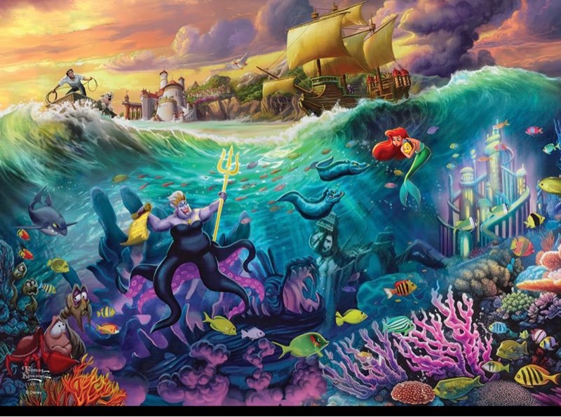mightyprint disney – the little mermaid – ursula - durable 24” x 17 wall art – not made of paper – officially licensed collectible mp24170946