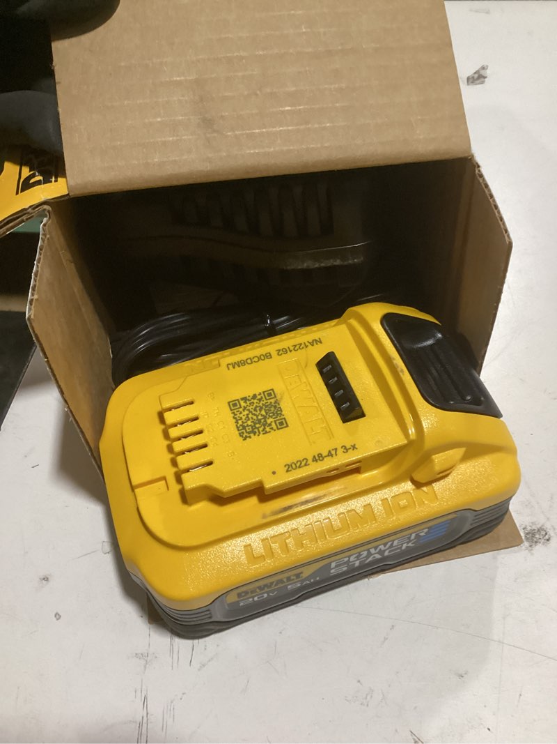 Condition photo showing Good Condition for dewalt powerstack 20v max battery starter kit, rechargeable, 5ah, lithium ion (dcbp520c)