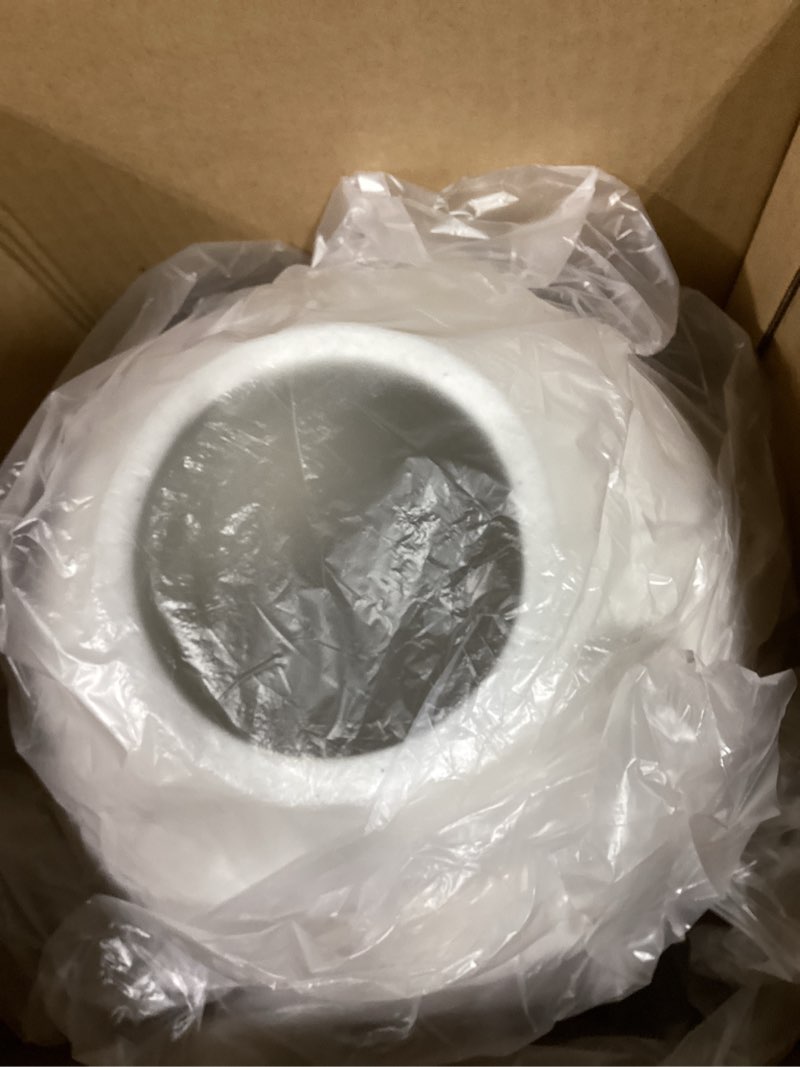 Condition photo showing Good Condition for Large White Ceramic Vase - 9.8 Inch Rustic Farmhouse Vase for Home Decor, Minimalist Tall Vases for Living Room, Table, Bathroom, Holiday & Weddings (Sandstone White) Sandstone White 9.8 inch