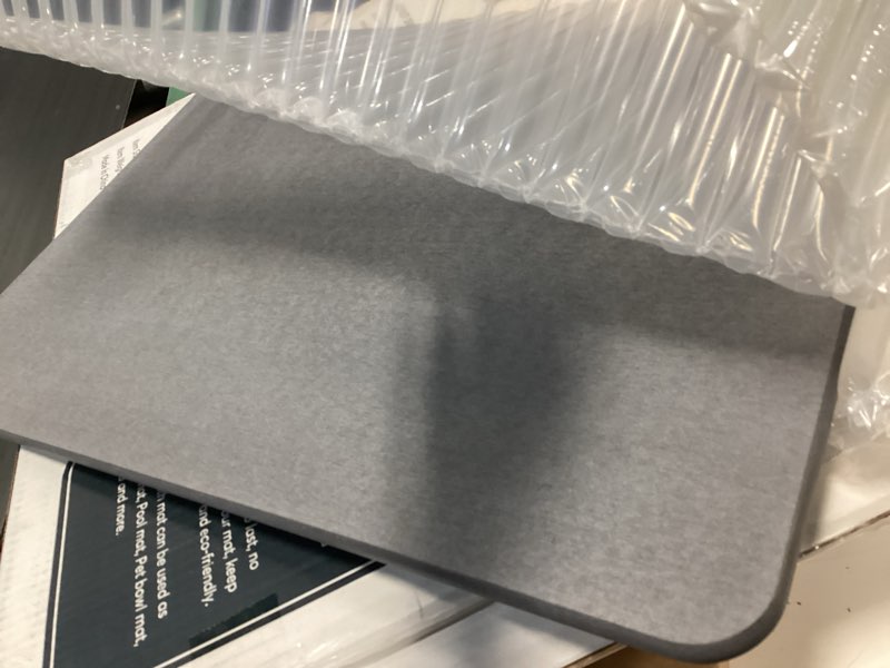 Condition photo showing Good Condition for diatomite stone bath mat, premium non-slip natural diatomaceous earth bathtub fast drying mats for bathroom floor (23.6" x 15.4" dark grey) dark grey 23.6''x 15.4"
