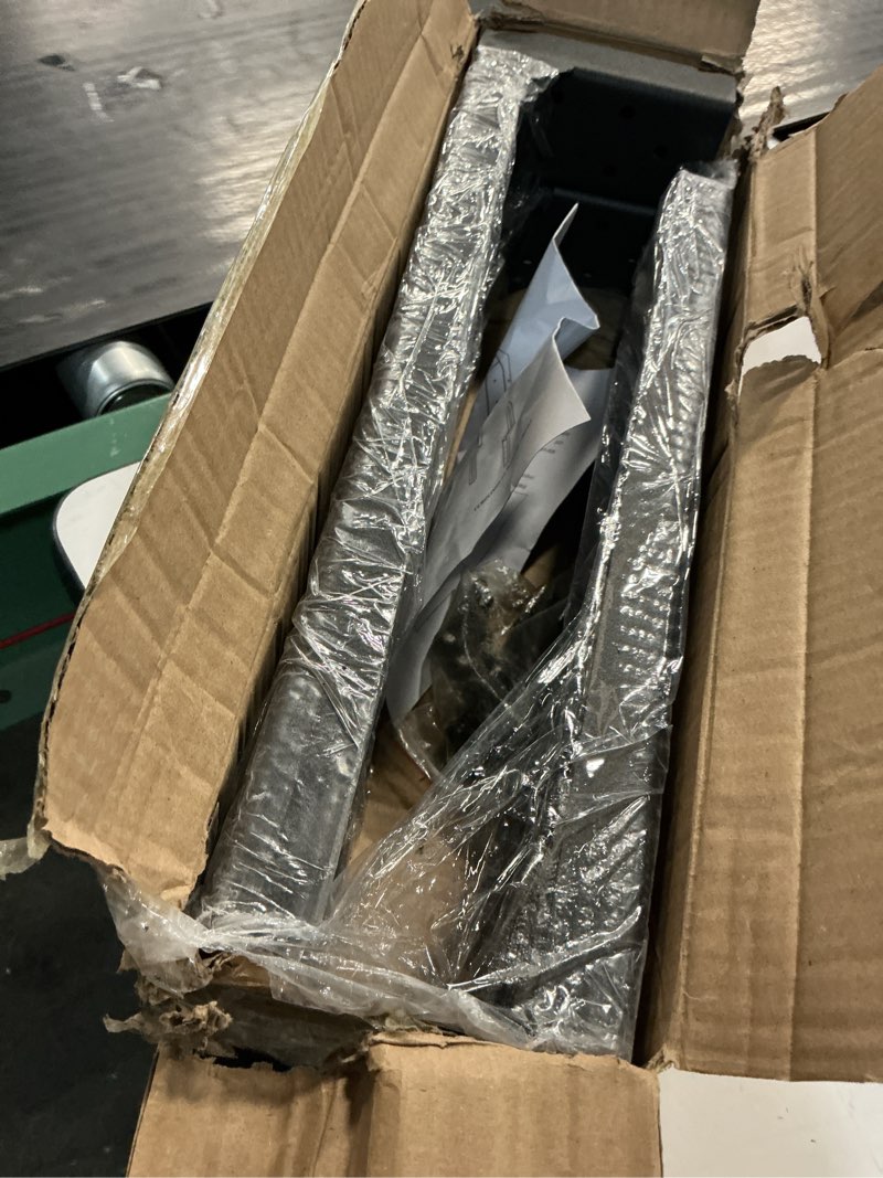 Condition photo showing Good Condition for arlinal fence post repair kit for leaning & broken posts, heavy duty steel fence post anchor support, fits 4x4 & 6x6 wood posts, 2 pack
