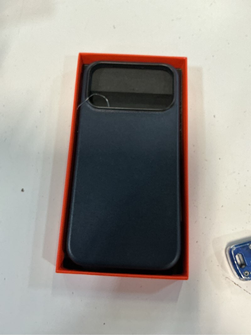 Condition photo showing Good Condition for shieldon genuine leather case for iphone 17 pro max 6.9" 2025, [camera button updated], compatible with magsafe, magnetic wireless charging, slim fit, non-slip, anti-scratch, shockproof - navy blue for iphone 17 pro max navy blue