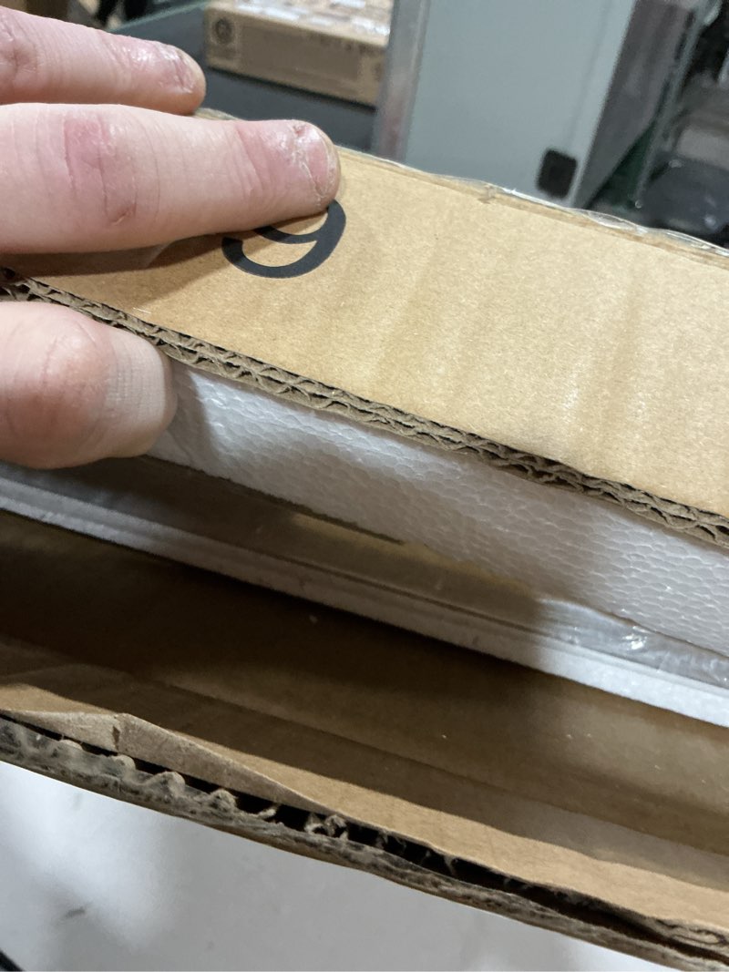 Condition photo showing Good Condition for ANDY STAR Chrome Bathroom Mirrors for Over Sink, 24x24 Inch Polished Mirror for Wall, Square Metal Framed Vanity Mirror -Modern Clean Design with Superior Stainless Steel Frame Chrome 24"L x 24"W