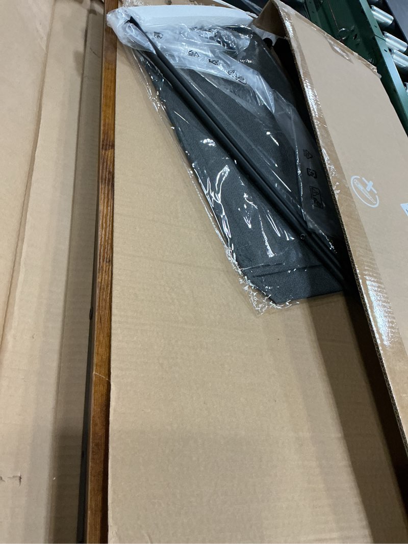 Condition photo showing As Is for olixis computer desk 31 inch home office desks for small spaces, gaming writing study work table with storage bag for bedroom, rustic brown rustic brown 31 inch without hook