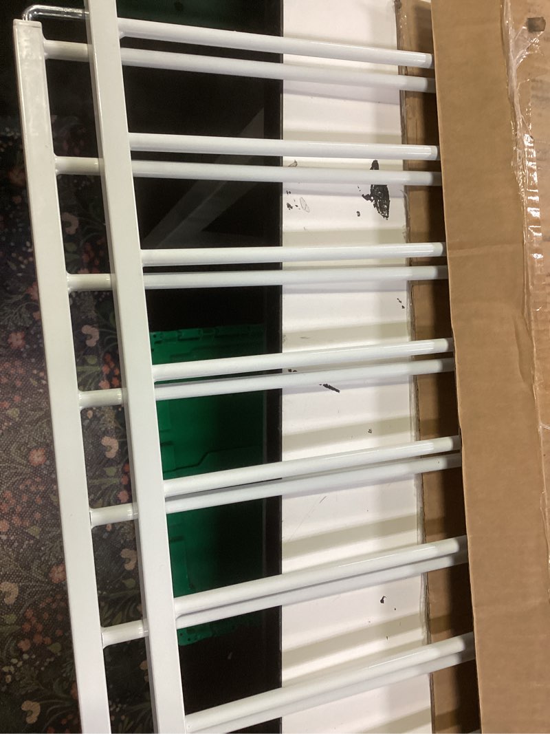 Condition photo showing As Is for babelio baby gate for stairs & doorways, 26-43" w 34" h extra tall| no bottom bar| easy installation| one-handed operation| auto-close| hardware mount (drill needed) safety dog/pet gate indoor (black) black - b17 34" h, 26-43" w-standard