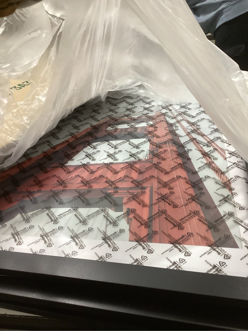 Condition photo showing Good Condition for Wiscet 18x24 Picture Frame Set of 3, Display Pictures 16x20 with Mat or 18 x 24 Poster Frame Without Mat, Wall Gallery Photo Frames, Black Black 18x24