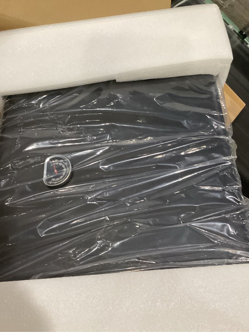 Condition photo showing New/Like New for Simular to stock photo Upgrade Hinged Lid w/Thermometer for Griddle Hard Cover Flat Top Lid size unknown