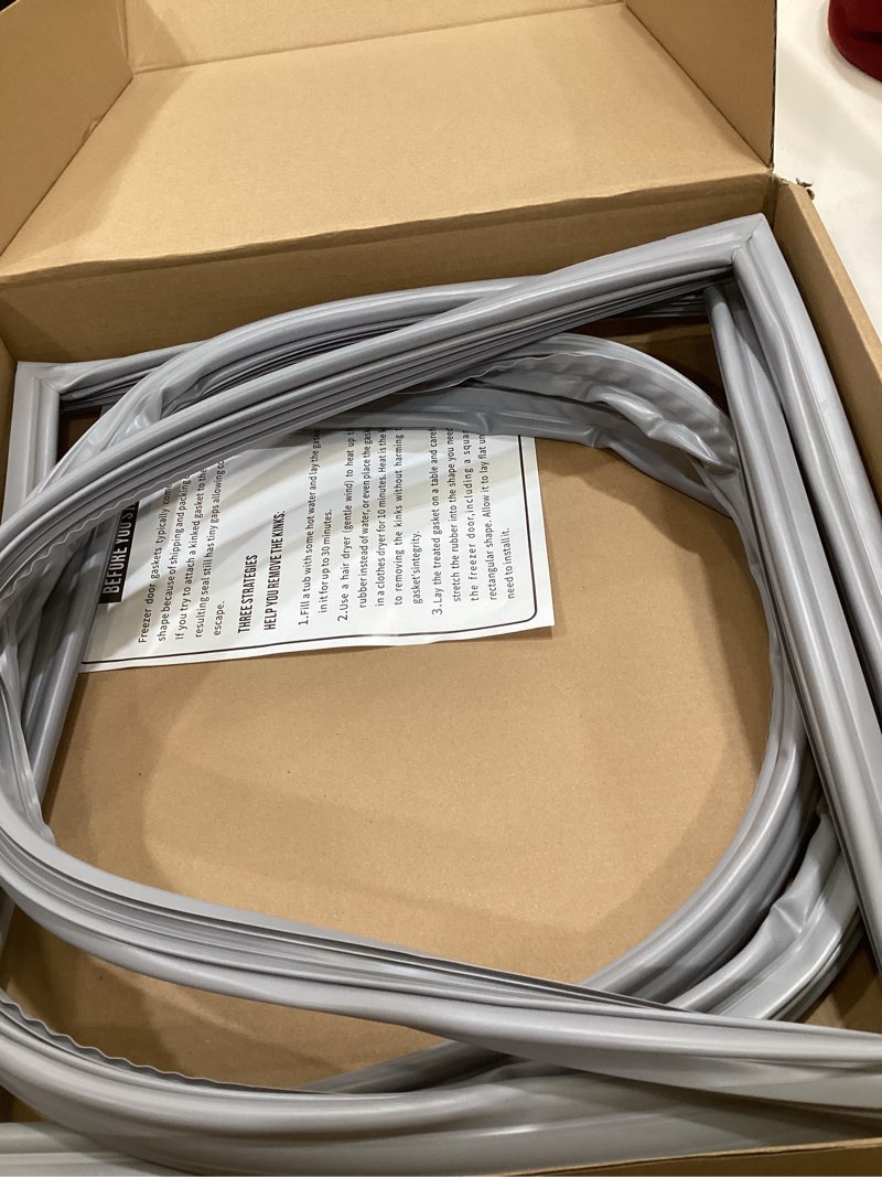 Condition photo showing Good Condition for 2 Pack-W10830162 Refrigerator Door Gasket Replacement for Whirlpool, Kenmore, Kitchen-Aid Refrigerator Door Seal, 39.7"x16.9" Fridge Door Gasket Seal fit Model WRF535SMBM00, KBFS20EVMS13, IX6HHEXDSM00
