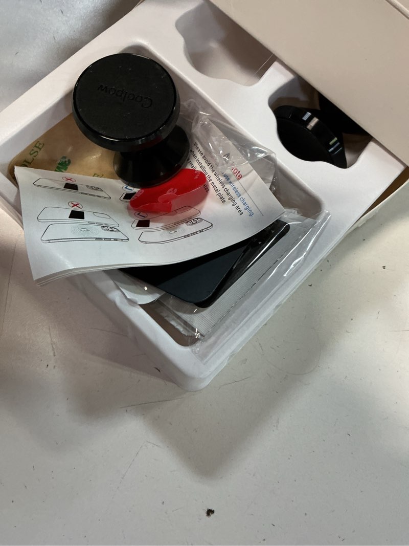 Condition photo showing Good Condition for Coolpow?2 Packs ?Magnetic Phone Holder for car?Strong Magnet?phone holders for your car phone holder Mount for Car?4 Metal Plate?Universal Dash cell phone car mount for iphone Samsung car accessories Black