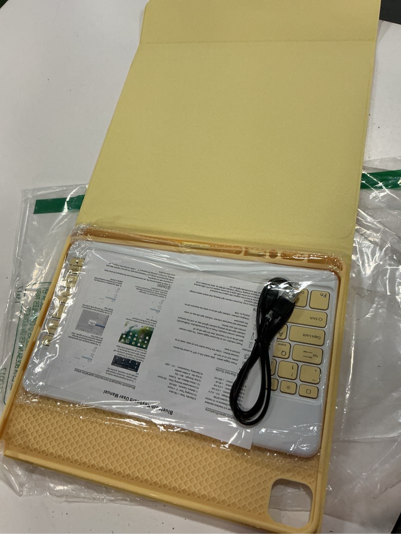 Condition photo showing Good Condition for ( missing mouse ) Keyboard Case Mouse for iPad Air 13 inch M3/M2, iPad Pro 12.9 inch (6th/5th/4th/3rd) Generation Color Keyboard Case Mouse Cute Removable Keyboard Cover,Yellow Air13\"/Pro12.9\" 6th/5th/4th/3rd Gen Yellow