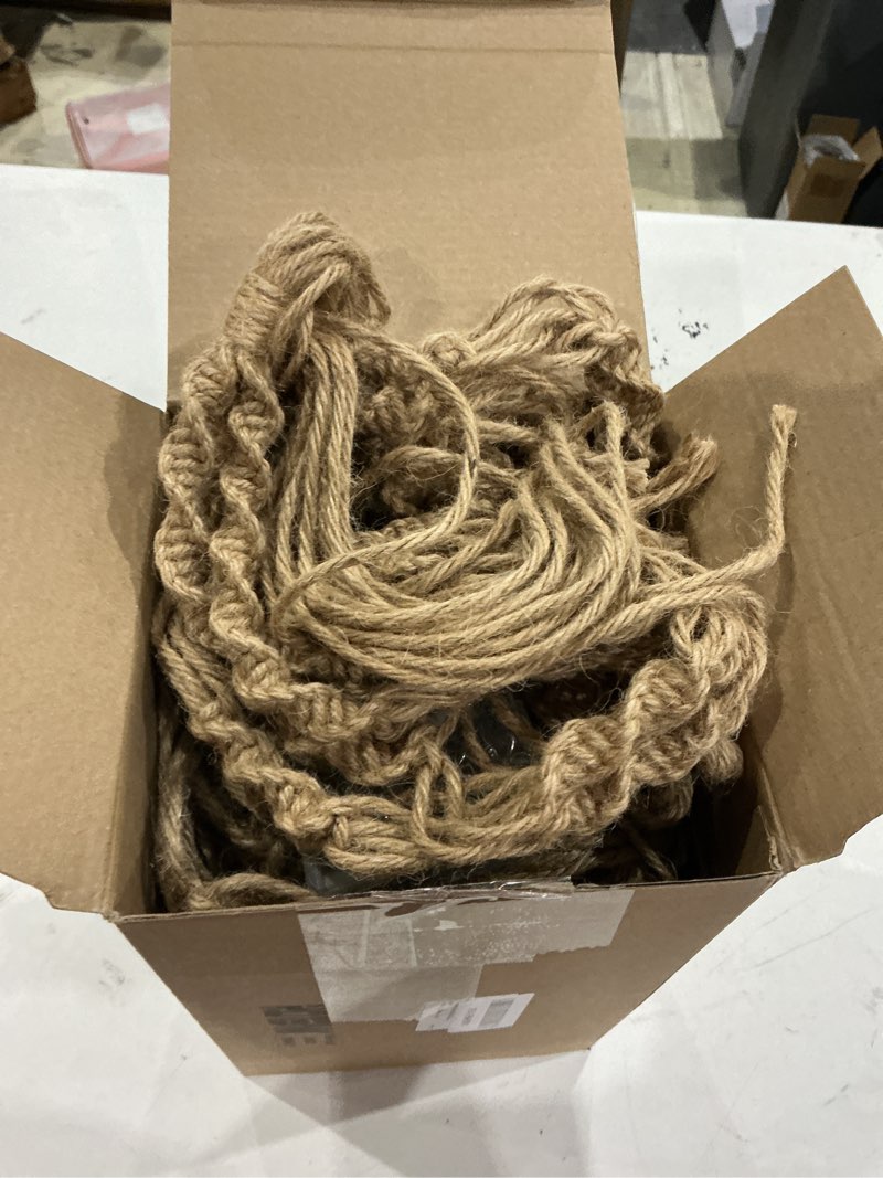 Condition photo showing Good Condition for hoteam 12 pcs macrame plant hangers macrame hanging planters for indoor plants handmade boho hanging baskets flower pots holder for outdoor home wall decor brown