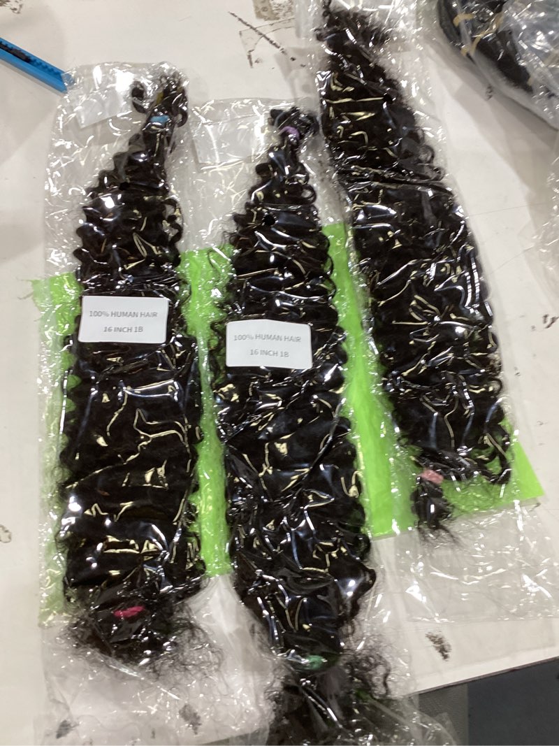 Condition photo showing Good Condition for afro kinkys bulk human hair 3 packs 16 inch kinky curly human braiding hair bulk for twist dreadlocks extensions marley twist braiding hair(1b, 16 inch 3 packs) 16 inch 3 packs 1b